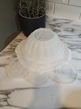 Vintage Tupperware Jel-N-Serve Jel-Ring Gelatin Mold Set with Inserts